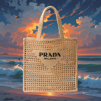 PRADA CROCHET TOTE BAG
